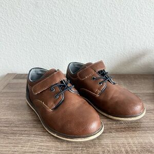 jumping beans Brown Kids Dress Shoes with Velcro Strap
